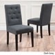 preview thumbnail 3 of 22, Gentry Tufted Fabric Dining Chair (Set of 2) by Christopher Knight Home