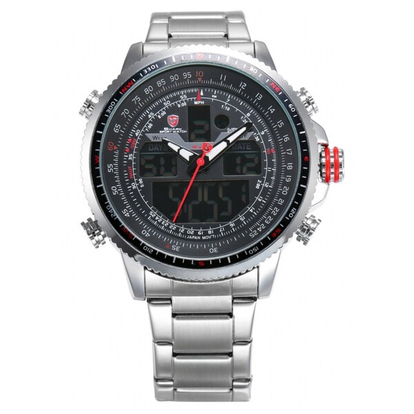 digital analog wrist watch