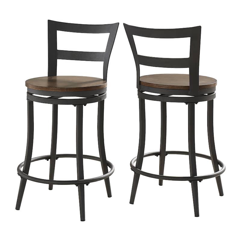 Thompson Counter Height Swivel Stools (Set of 2) by iNSPIRE Q Classic