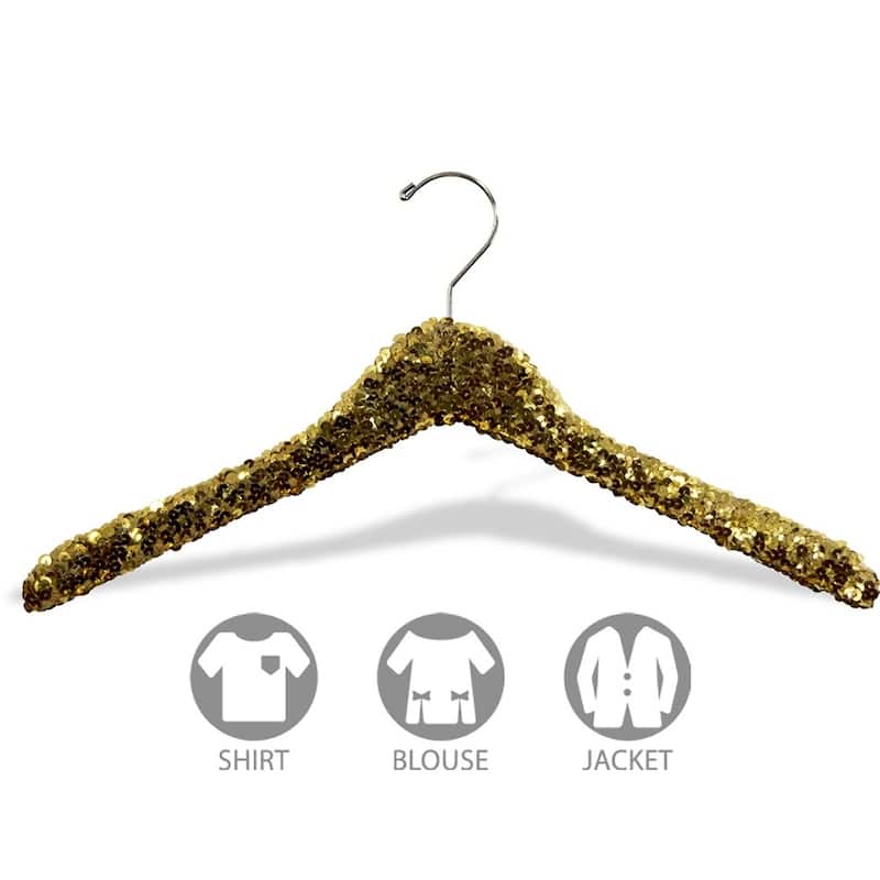 Gold Sequined Wooden Display Hangers