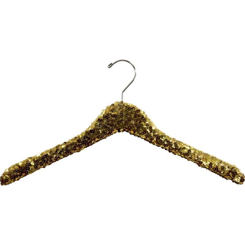 Gold Sequined Wooden Display Hangers