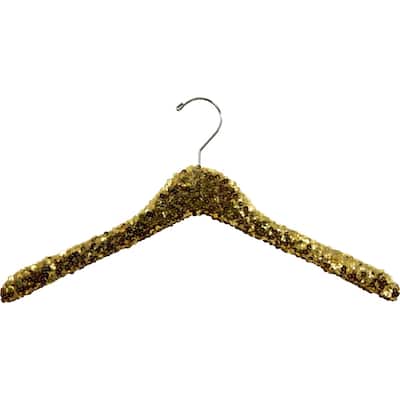Gold Sequined Wooden Display Hangers