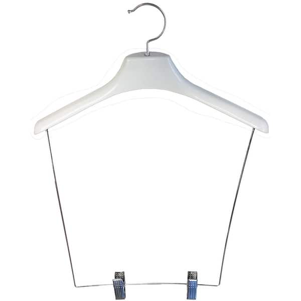 Whitmor Heavy Duty Plastic Hangers White Set