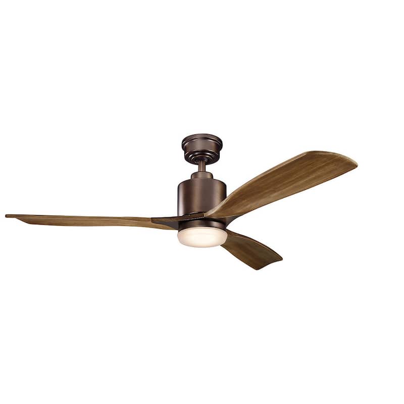 Kichler Lighting Ridley II Collection 52-inch Oil Brushed Bronze LED Ceiling Fan
