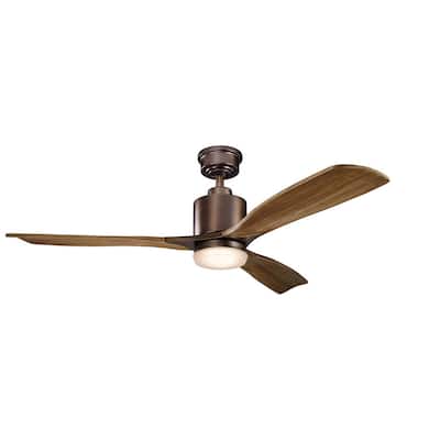 Kichler Lighting Ridley II Collection 52-inch Oil Brushed Bronze LED Ceiling Fan