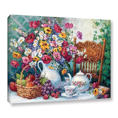 Barbara Mock's Pansey Teacup 2, Gallery Wrapped Canvas