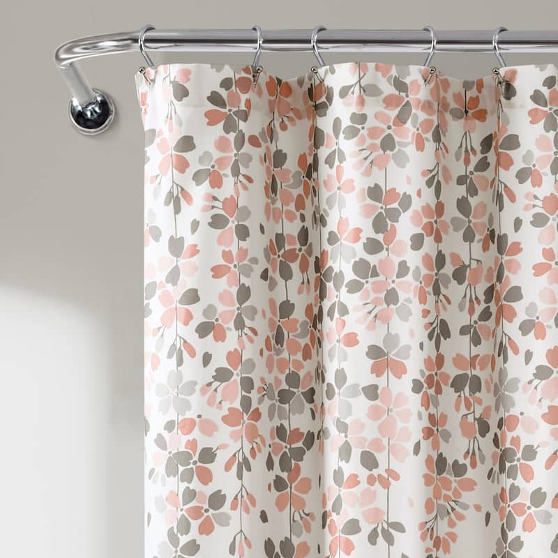 Lush Decor Weeping Flower Shower Curtain