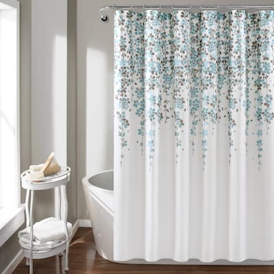 Lush Decor Weeping Flower Shower Curtain