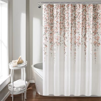 Lush Decor Weeping Flower Shower Curtain