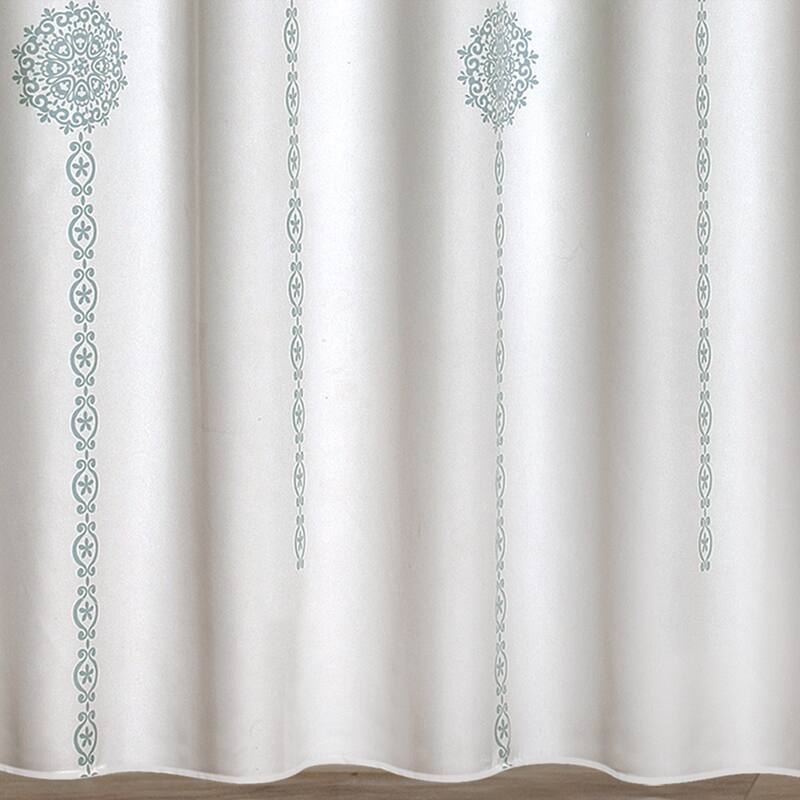 Lush Decor Stripe Medallion Shower Curtain