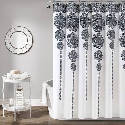 Navy Medallion Shower Curtains Accessories Shop Our Best