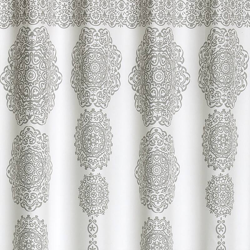 Lush Decor Stripe Medallion Shower Curtain