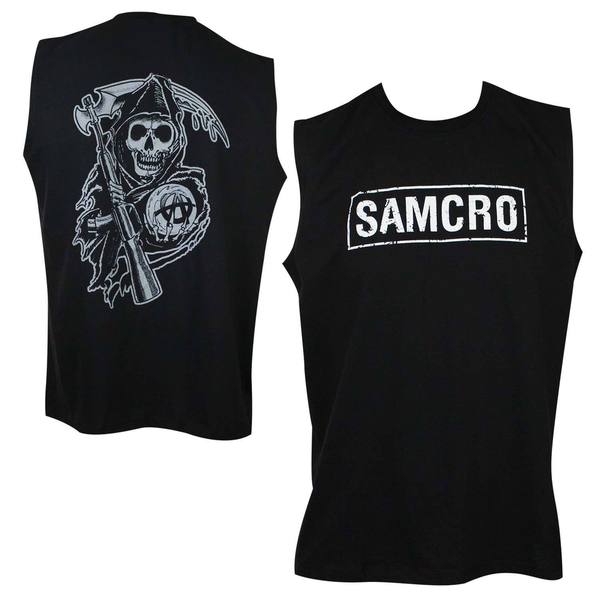 Sons Of Anarchy SAMCRO Black Cotton Muscle Tank Top