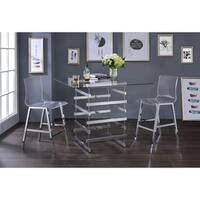 Acme Furniture Nadie Glass Counter Height Table - Silver