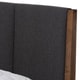 preview thumbnail 11 of 15, Mid-century Upholstered Headboard Wood Platform Bed by Baxton Studio