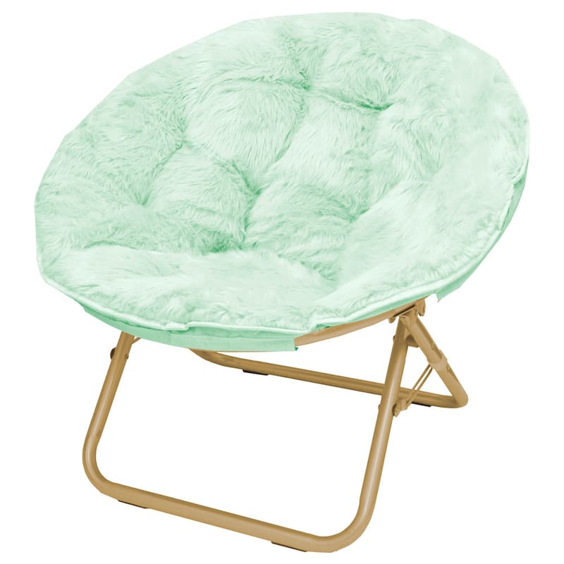 Urban Shop Super Soft Adult Foldable Saucer Chair - Mint