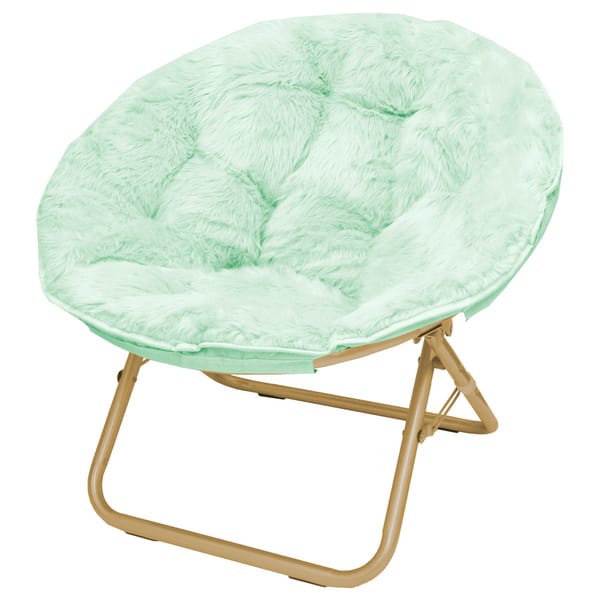 slide 2 of 8, Urban Shop Super Soft Adult Foldable Saucer Chair Mint