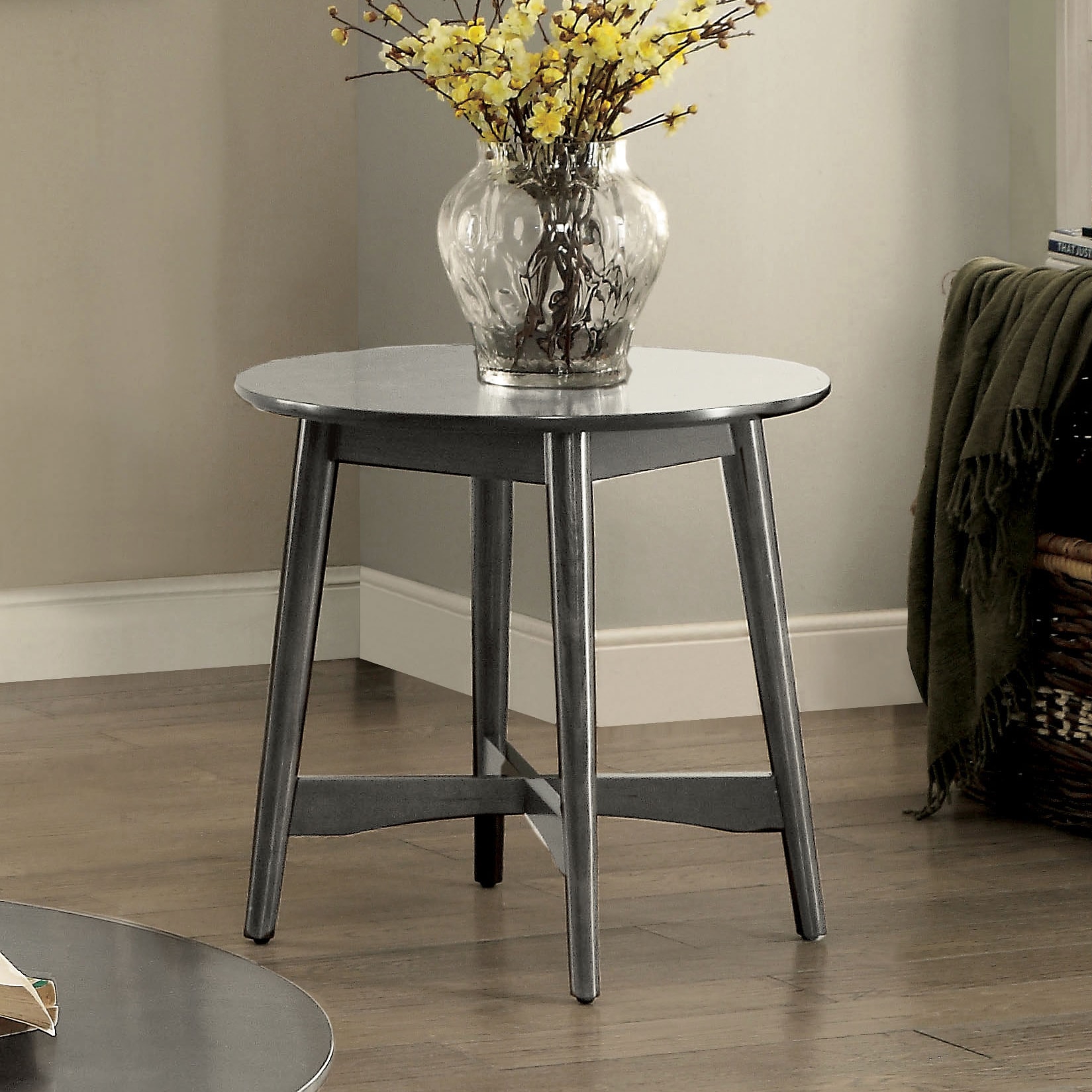 Oliver Mid Century Modern Ash Brown Round End Table By Foa On Oliver Mid Century Modern Ash Brown Round End Table By Foa