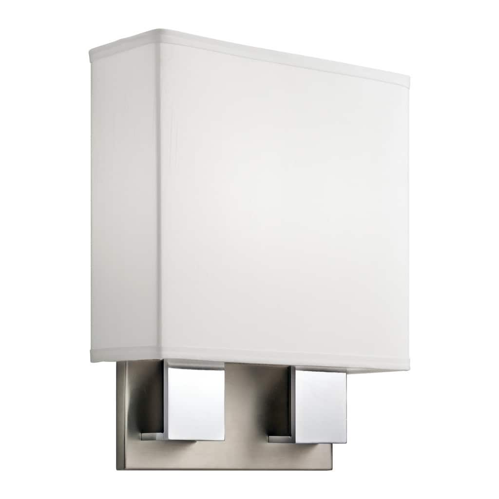 Kichler Lighting Santiago Collection 1-light Brushed Nickel/Chrome LED Wall Sconce