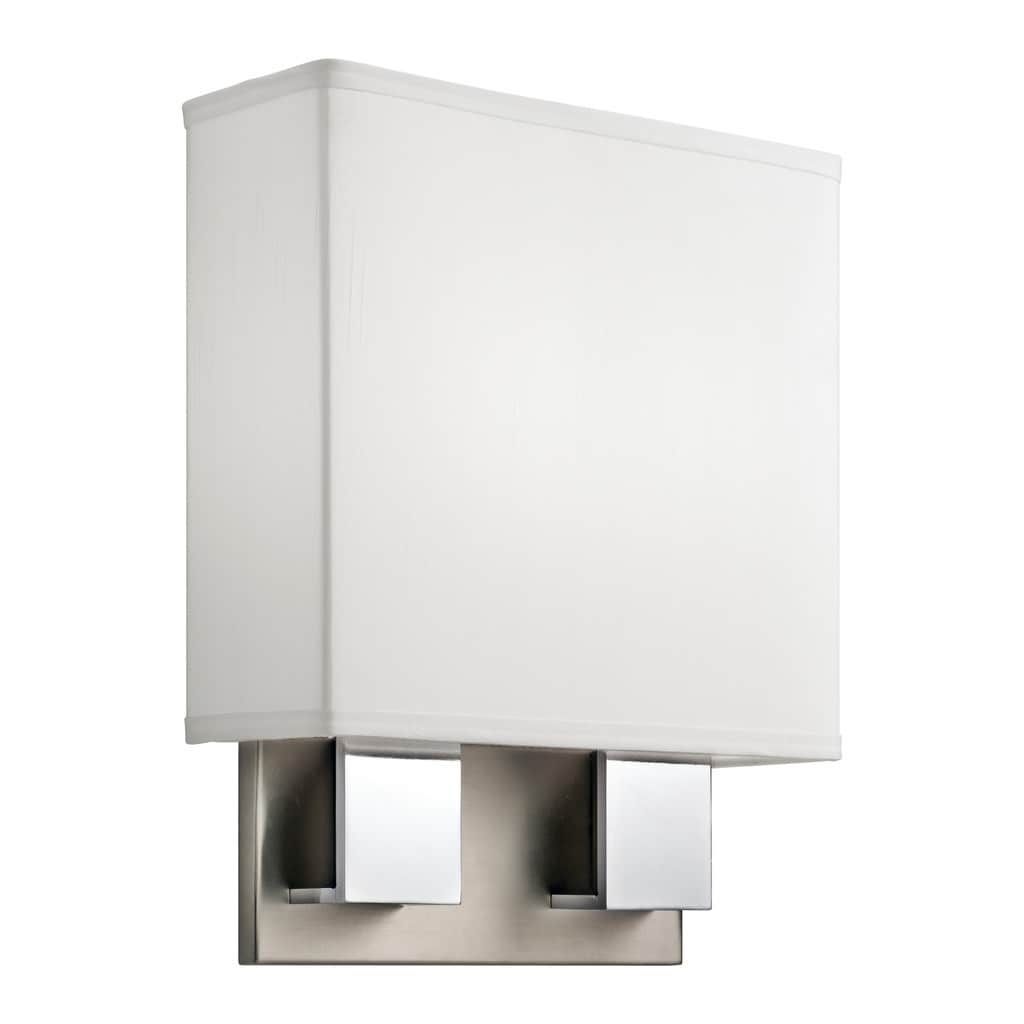 Kichler Lighting Santiago collection 1-light Brushed Nickel/Chrome LED Wall Sconce