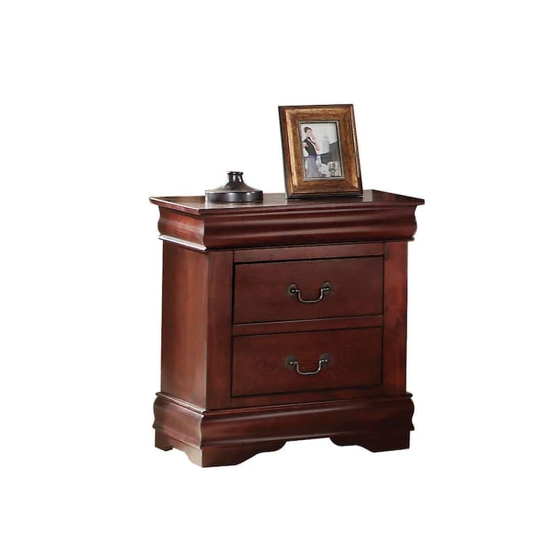 Acme Furniture Louis Philippe Cherry 4-Piece Sleigh Bedroom Set