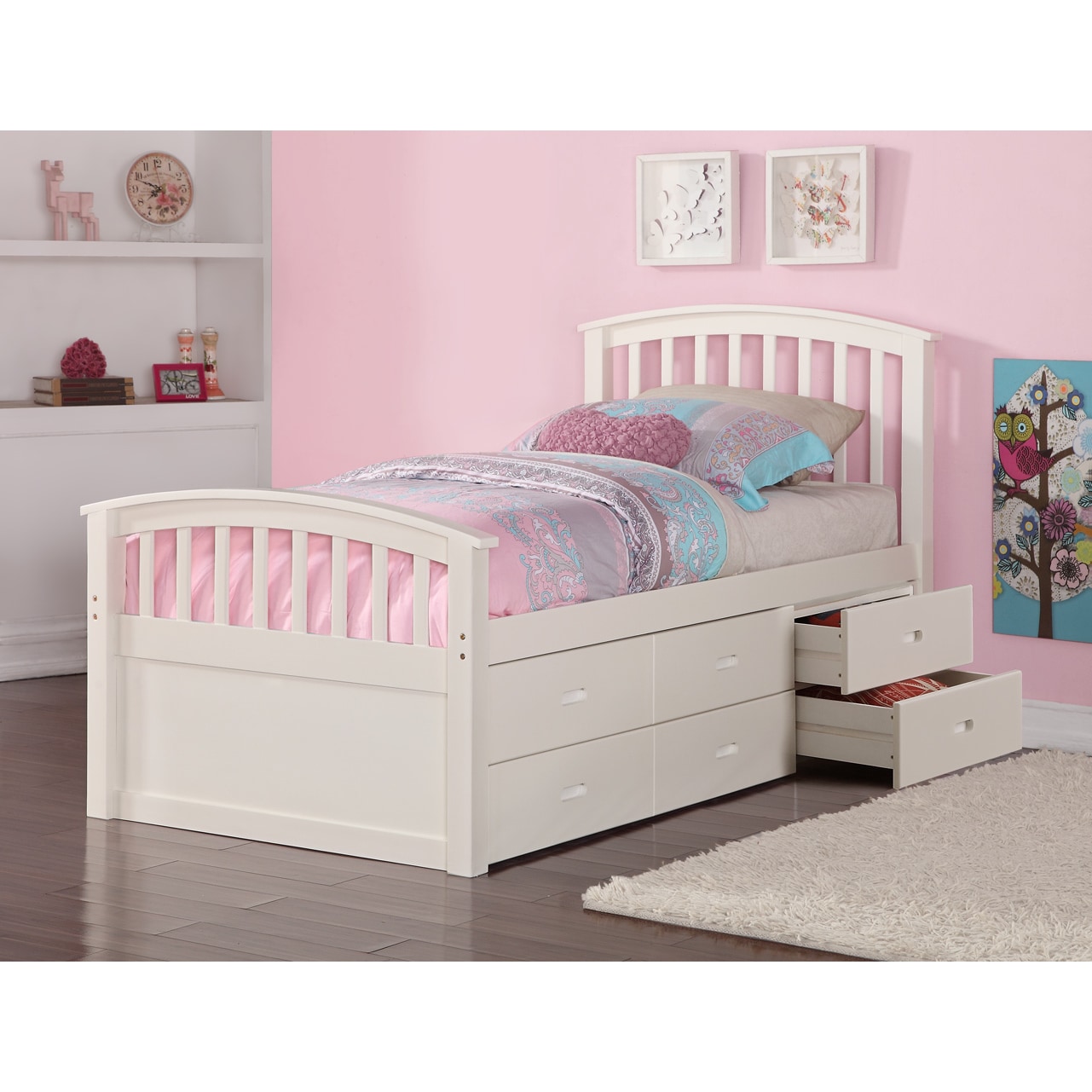 white bed for kids