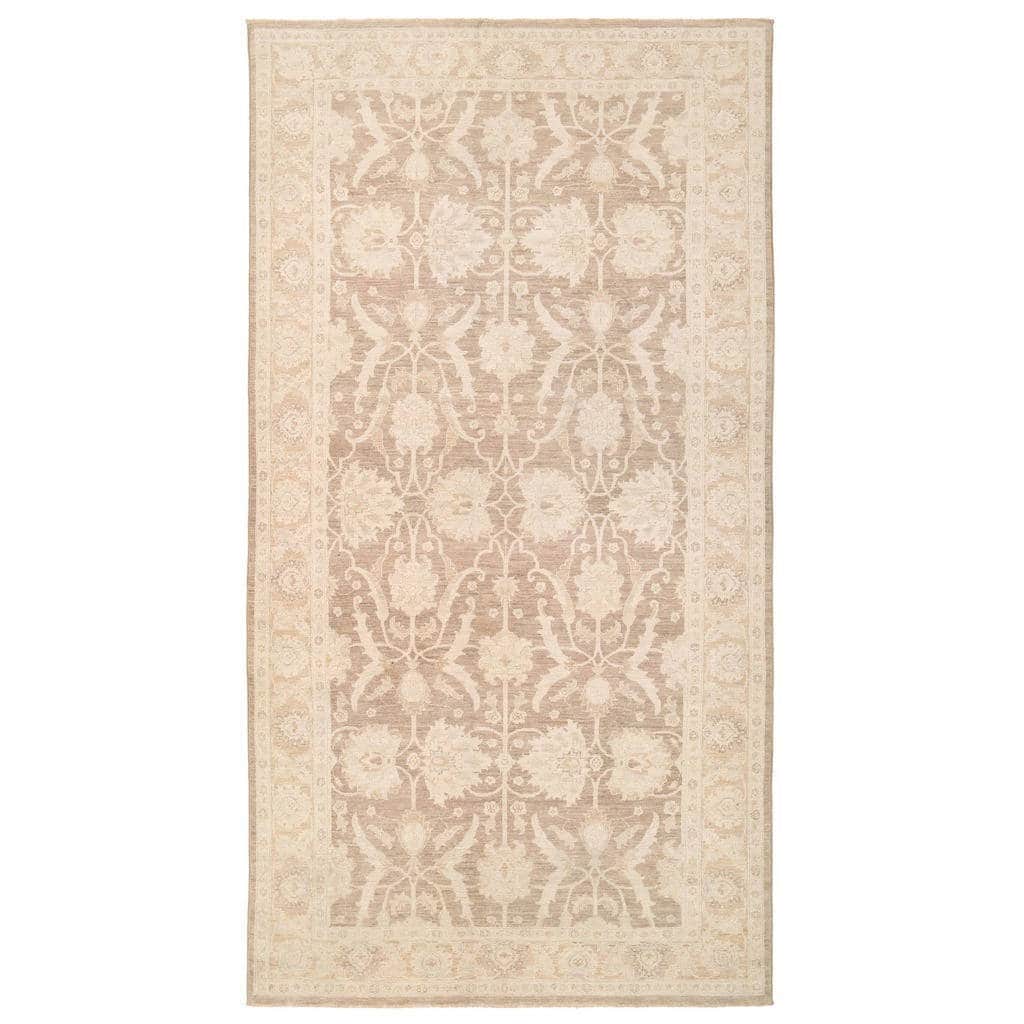 Handmade One-of-a-Kind Vegetable Dye Oushak Wool Rug (Afghanistan) - 5'7 x 10'10