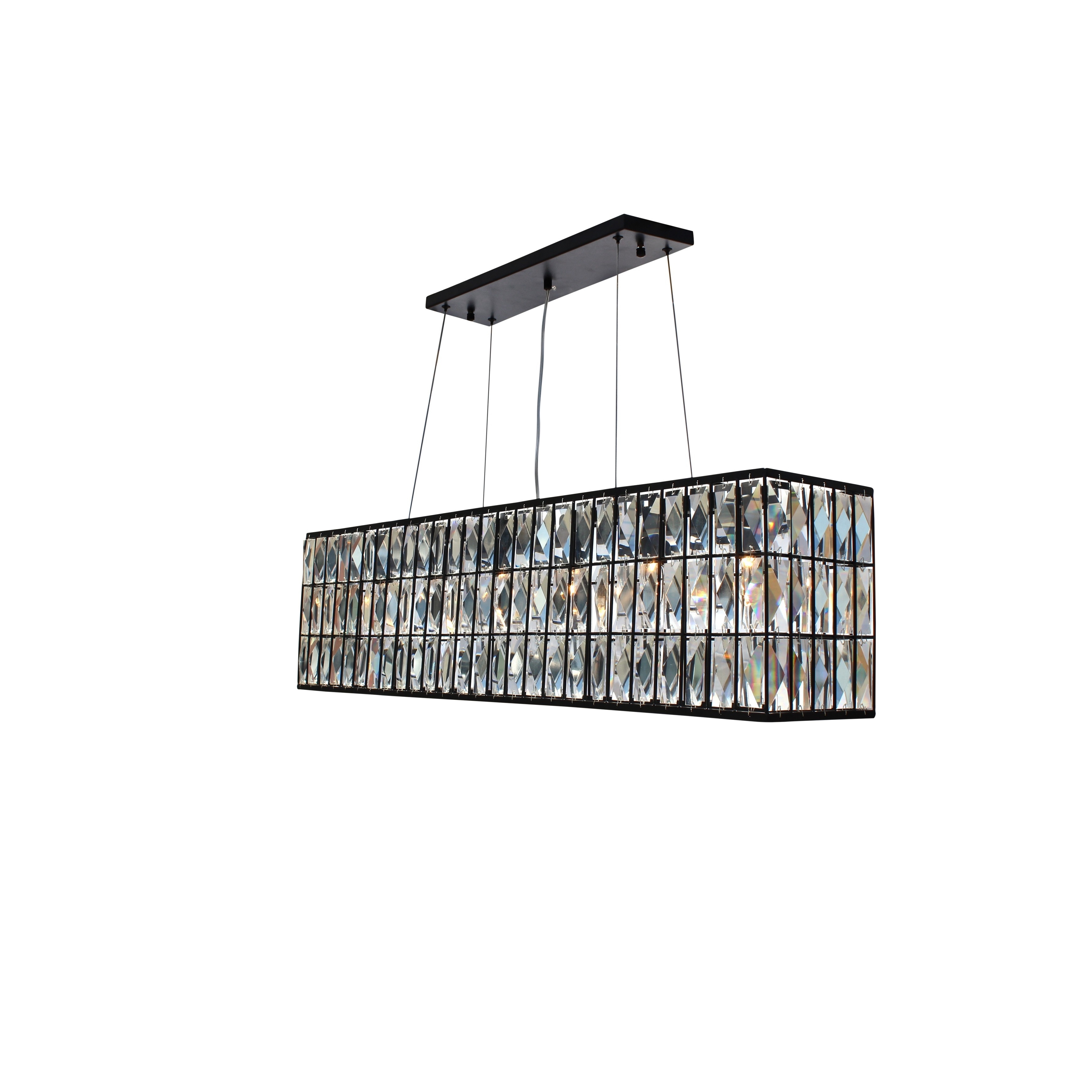 The Monroe Rectangular Clear Crystal Chandelier - N/A (Monroe Rectangular Clear Crystal Chandelie) - Chandeliers For Bedrooms by Overstock.com