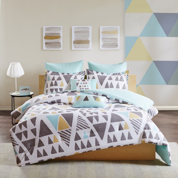 Urban Habitat Levi Aqua 7-Piece Cotton Comforter Set
