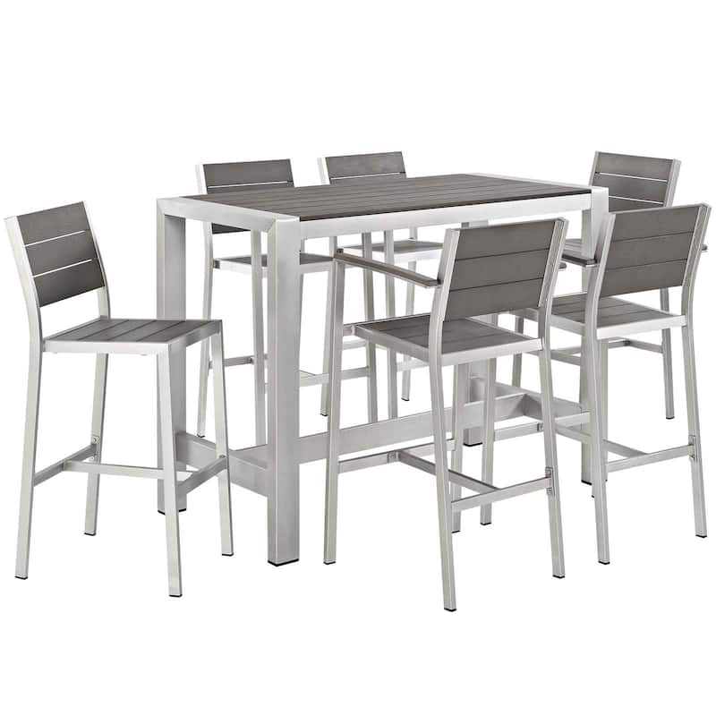 Shore 7-piece Outdoor Patio Aluminum Dining Set
