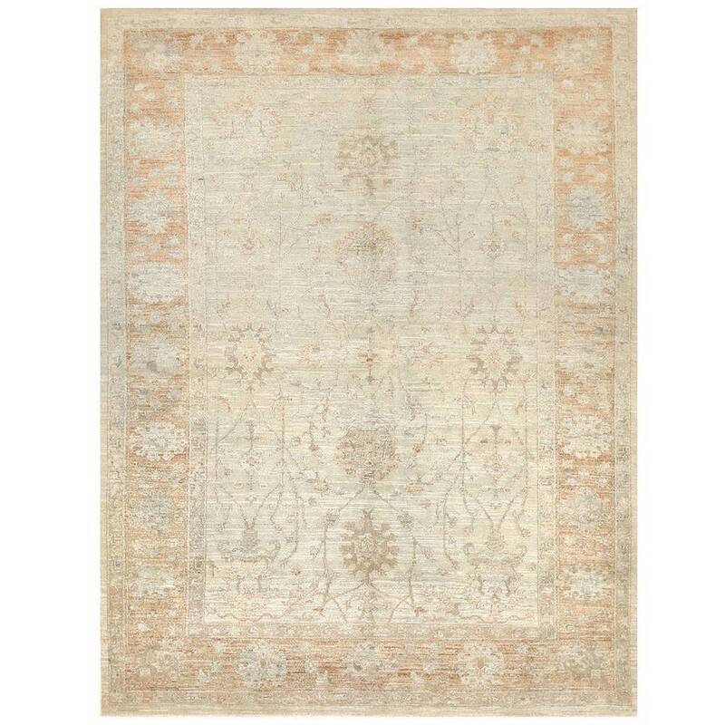 HERAT ORIENTAL 5'5 X 7'1 Handmade One-of-a-Kind Vegetable Dye Oushak Wool Rug - 5'5 x 7'1