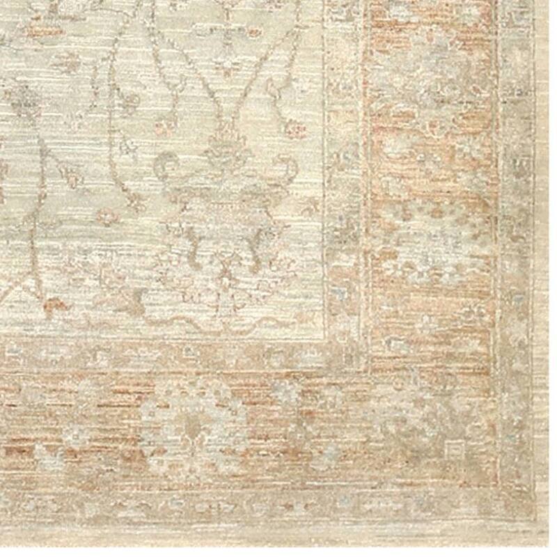 HERAT ORIENTAL 5'5 X 7'1 Handmade One-of-a-Kind Vegetable Dye Oushak Wool Rug - 5'5 x 7'1