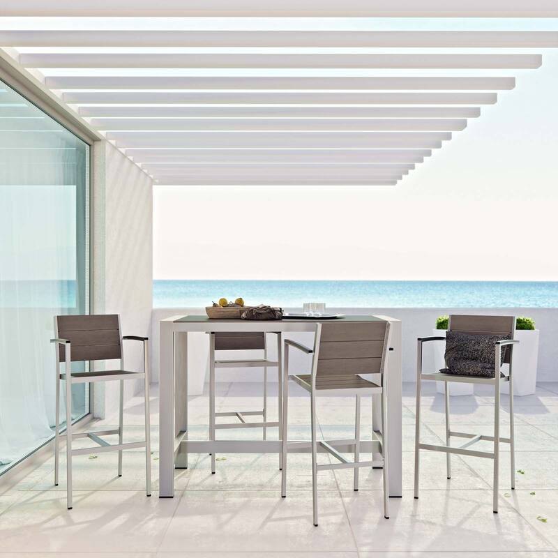 Shore 5-piece Outdoor Patio Aluminum Dining Set