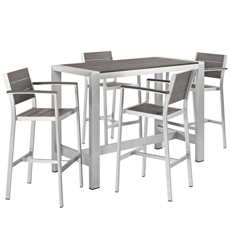 Shore 5-piece Outdoor Patio Aluminum Dining Set