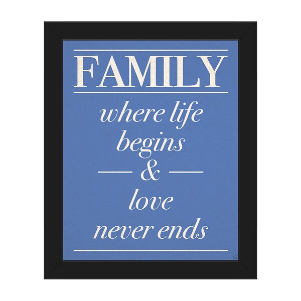 Inspirational Family Quote Framed Canvas Wall Art  Overstock  14231137