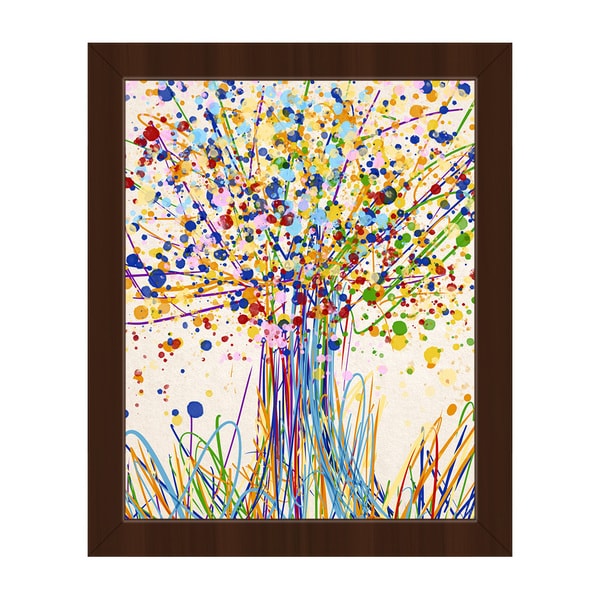 Shop Splatter Tree I Framed Canvas Wall Art Print - On Sale - Free Shipping Today - Overstock ...