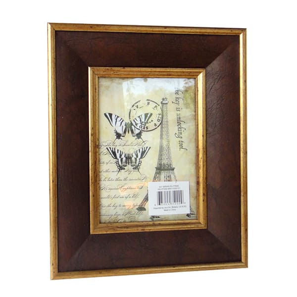 Foreside Home & Garden Blue Stripe 4x6 inch Lake Time Wood Decorative Picture Frame