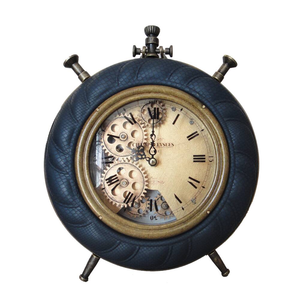 Vintage-style Blue Table Clock