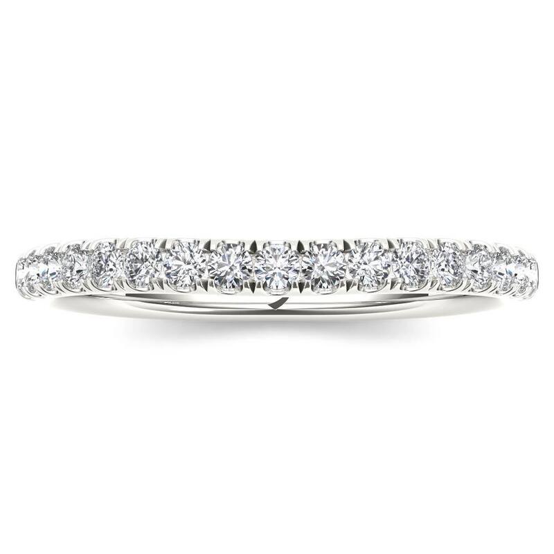 De Couer 14k White Gold 1/4ct TDW Diamond Women's Wedding Band