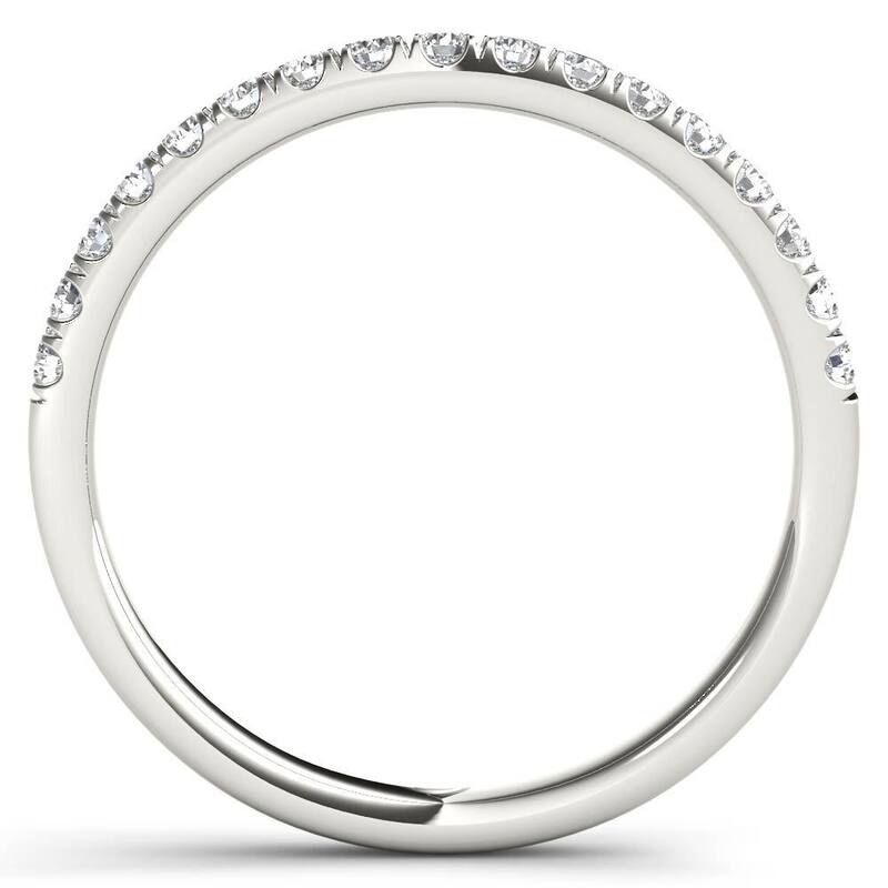 De Couer 14k White Gold 1/4ct TDW Diamond Women's Wedding Band