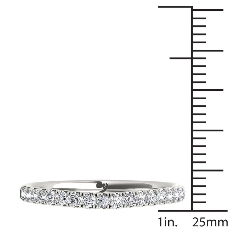 De Couer 14k White Gold 1/4ct TDW Diamond Women's Wedding Band
