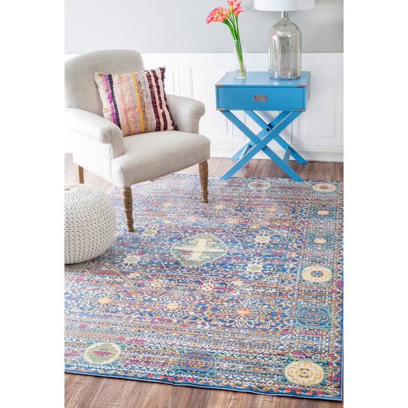 Nuloom Vintage Persian Inspired Faded Medallion Area Rug