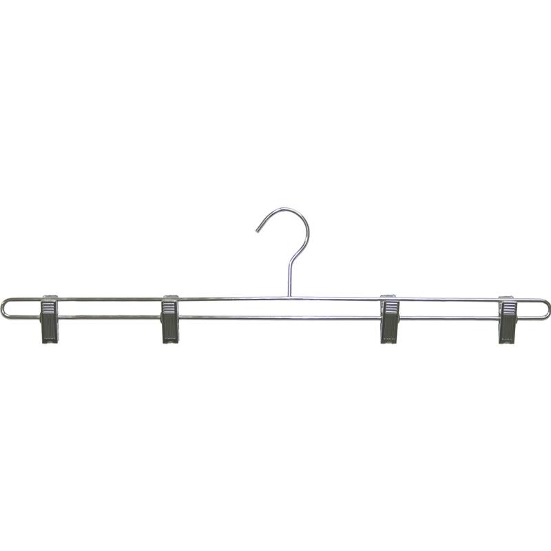 Chrome Bottom Hanger with 4 Adjustable Clips