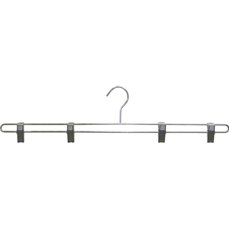 Chrome Bottom Hanger with 4 Adjustable Clips - box of 1