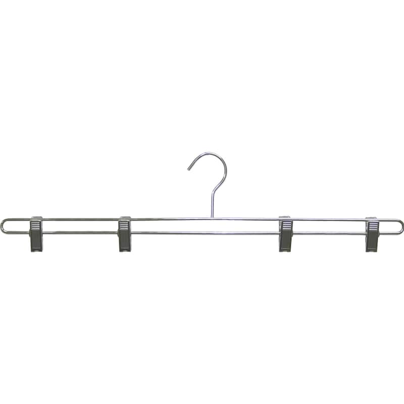 Chrome Bottom Hanger with 4 Adjustable Clips