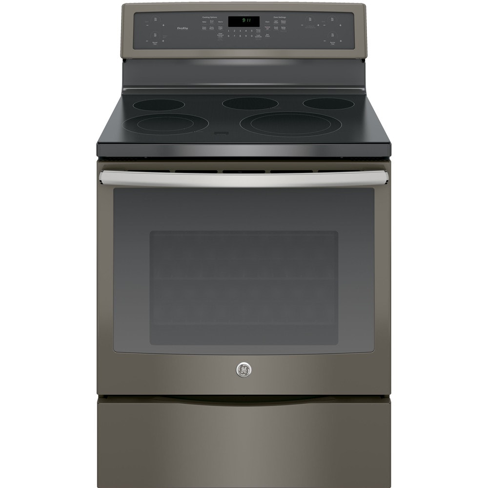GE  Profile Series 30-inch Free-Standing Electric Convection Ran (slate)