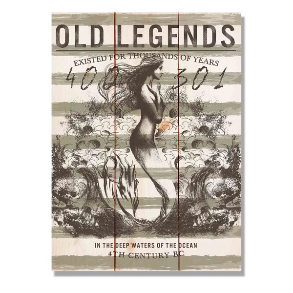 Old Legends Mermaid 11x15 Indoor/Outdoor Full Color Wall Art