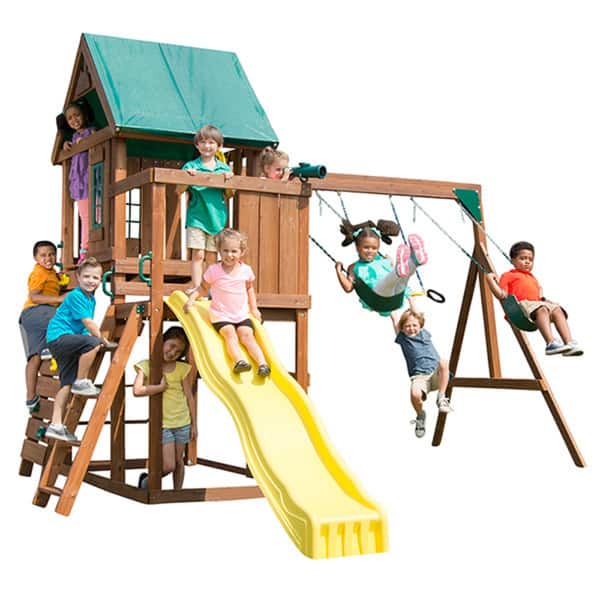 Swing-N-Slide Altamont Wood Outdoor Swing Set with Slide