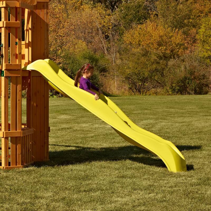 Swing-N-Slide Yellow Speedwave Slide - Mounts to 42" to 48" Platforms - 92" L x 28" W x 14" H