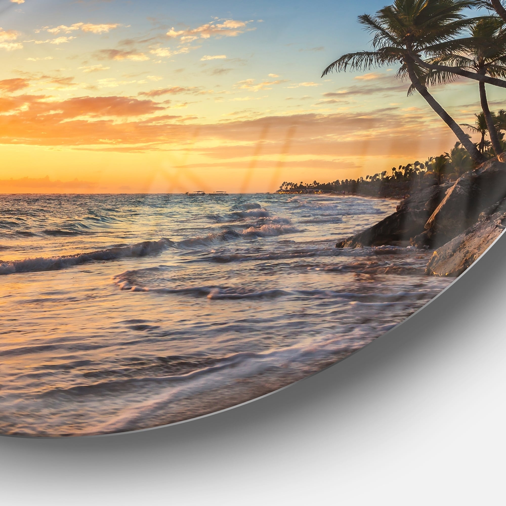 Designart Tropic Paradise Jetty in Mexico-Seascape Photo Metal Wall Art-MT8633-48x28-4 Panels 28 H/ x/ 48 W/ x/ 1 D 4P
